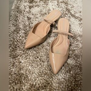 Anne Klein Beige Pointed-Toe Heels
